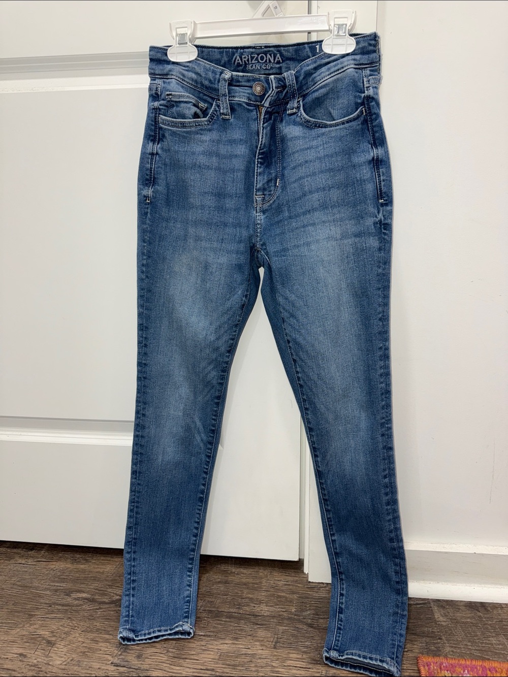 Arizona Jean Company Medium Blue High-Rise Skinny Jeans for Women